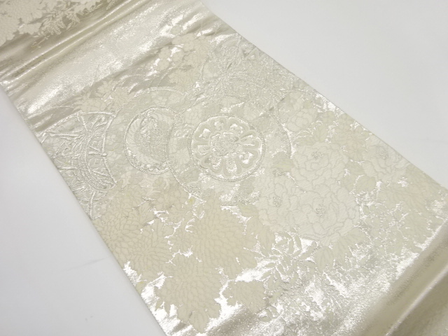 JAPANESE KIMONO / ANTIQUE FUKURO OBI / SILK / WOVEN DRUM